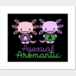 asexual aromantic axolotl Posters and Art